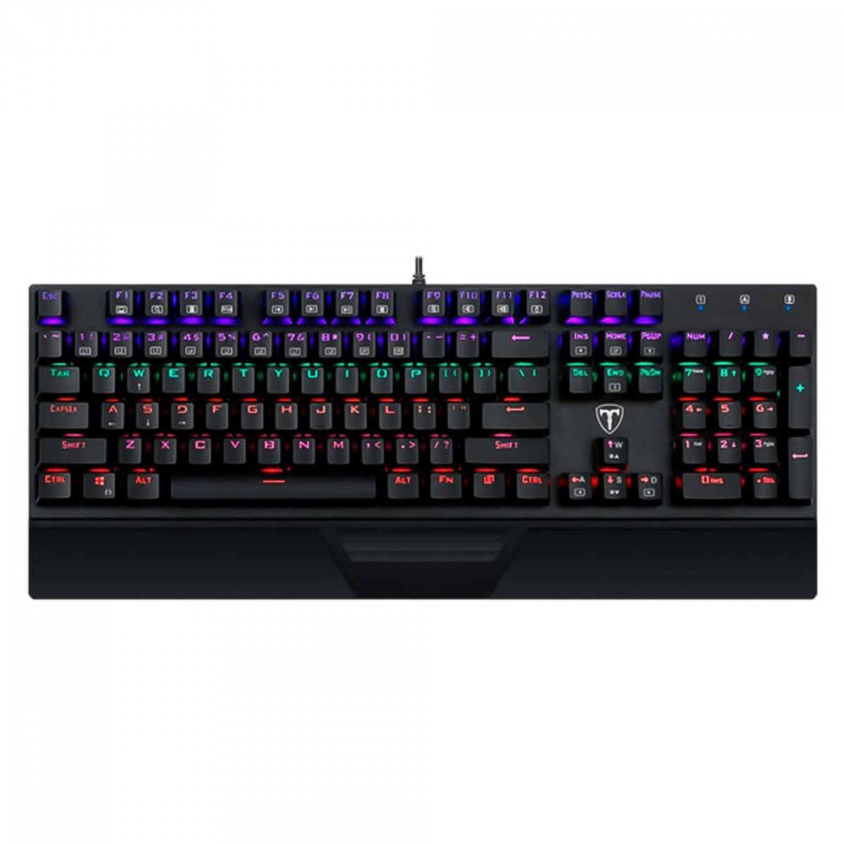 Teclado Gamer Mecânico T-Dagger Destroyer, Rainbow, Switch Red, Black, ABNT2, T-TGK305-RD (PT-RED)