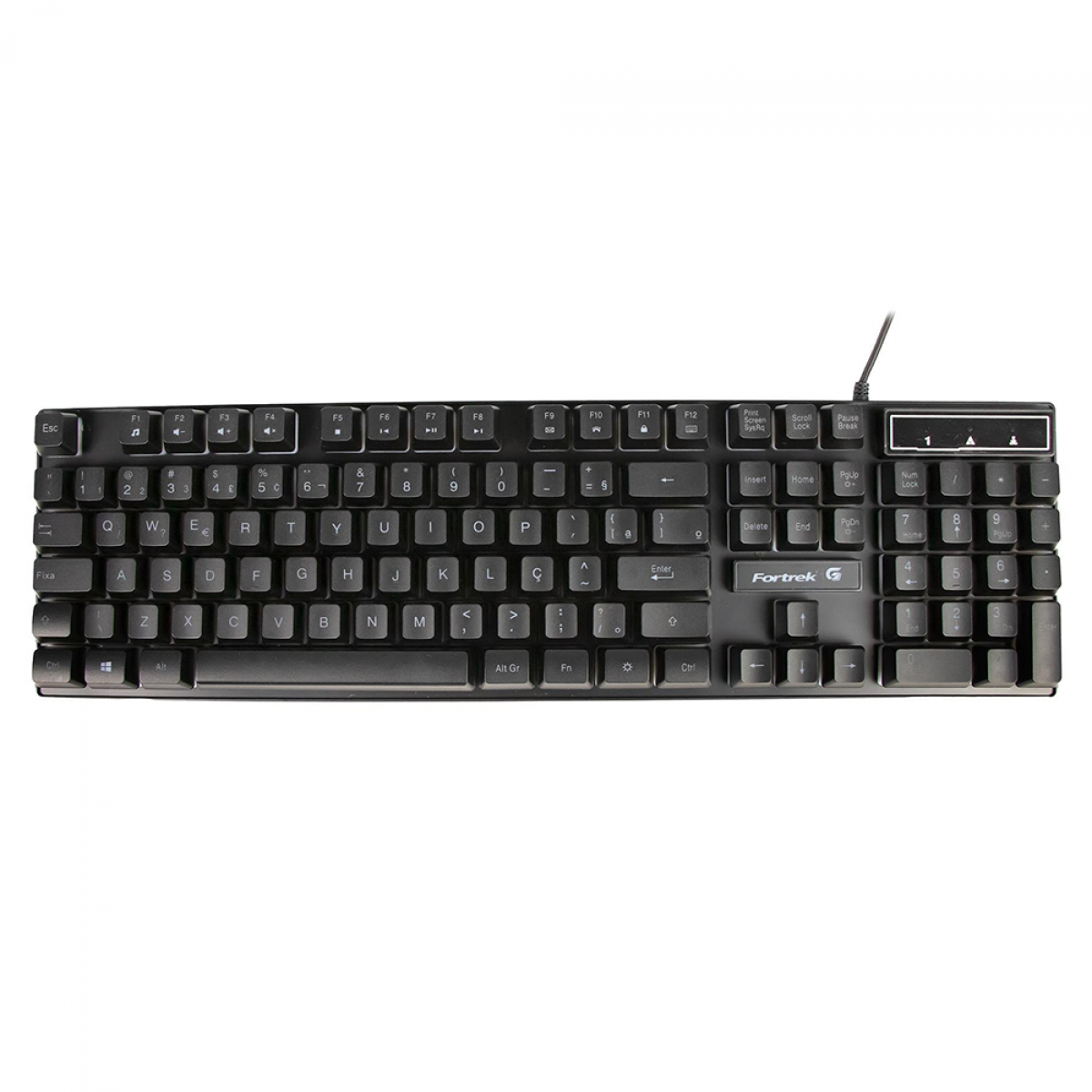 Teclado Gamer Multimidia Fortrek BlackFire New, Membrana, Rainbow, ABNT2, 75857