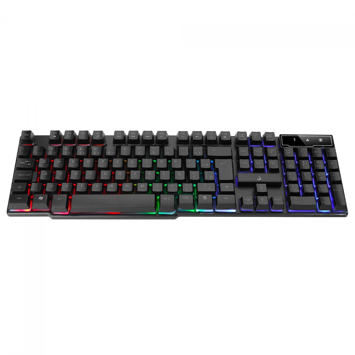 Teclado Gamer Rise Mode G1, Rainbow, USB, Membrana, ABNT2, Preto, RM-TG-01-FB
