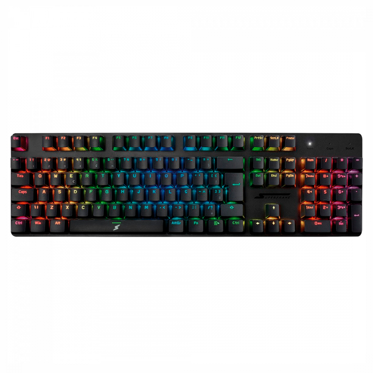 Teclado Gamer SuperFrame Origins, RGB, Switch Brown, ABNT2, USB, Preto, SF-KB-ORBRFSBRUAB