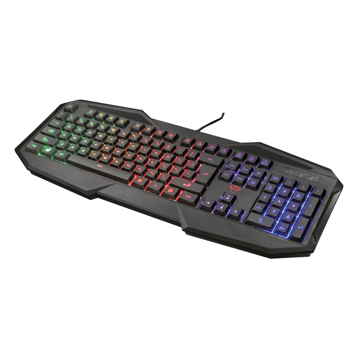 Teclado Gamer Trust Avonn, LED Rainbow, Anti-Ghosting até 6 teclas, GXT830-RW