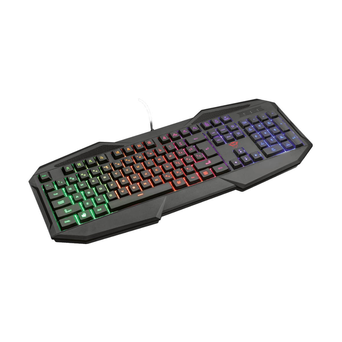 Teclado Gamer Trust Avonn, LED Rainbow, Anti-Ghosting até 6 teclas, GXT830-RW