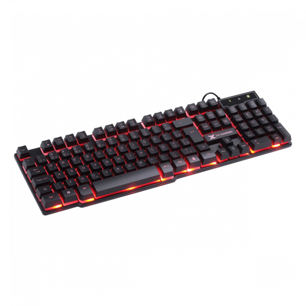 Teclado Gamer Vinik VX Gaming Hydra, LED Red, ABNT2, Black, 35573
