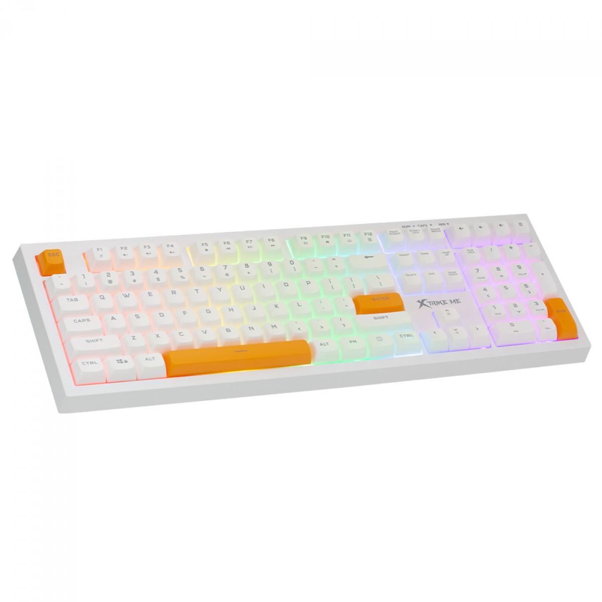Teclado Gamer Xtrike Me KB-512, Rainbow, Membrana, ANSI, Full Size, Branco