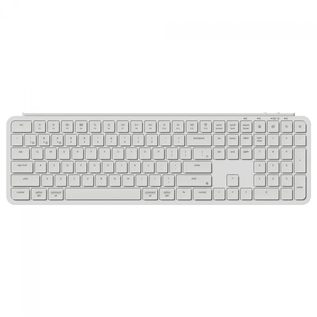 Teclado Keychron B6 Pro Ultra-Slim, Wireless/Bluetooth, Low Profile, ANSI, Branco, B6P-K8