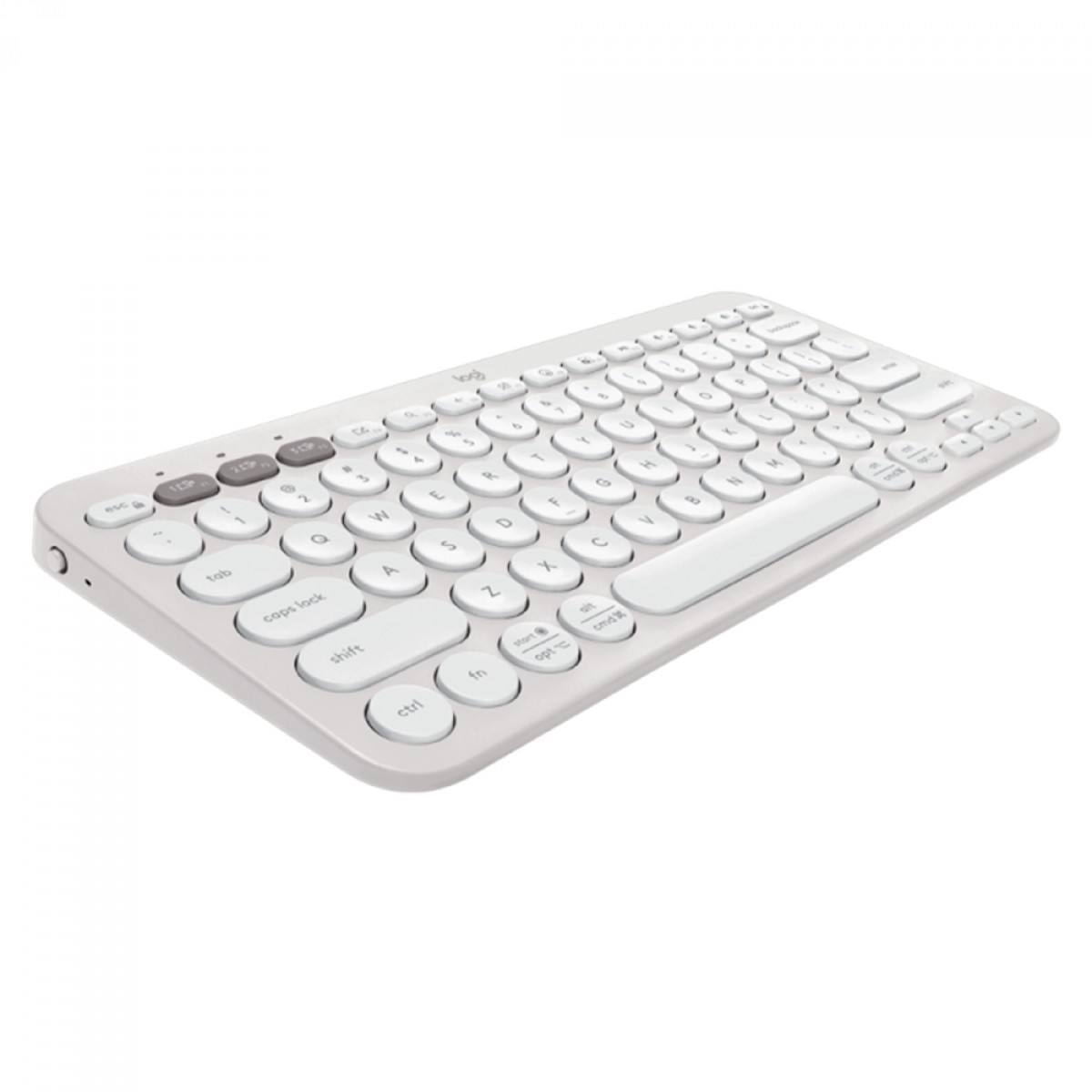 Teclado Logitech Pebble Keys 2 K380s, Sem Fio, US, Easy-Switch, Branco, 920-011790