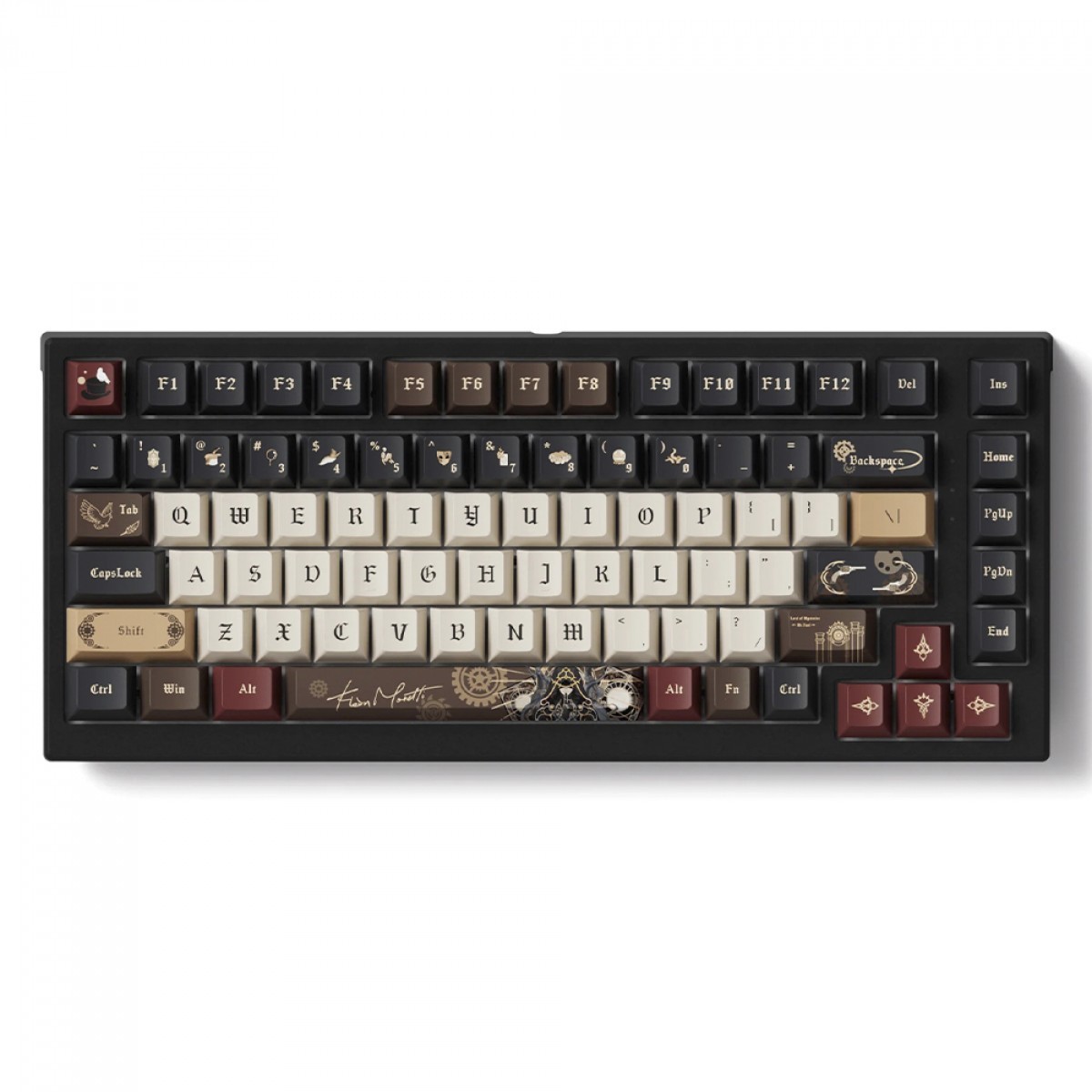 Teclado Magnético Gamer Akko TAC75 HE Lord of the Mysteries, RGB, Switch Akko AstroLink, ANSI, 75%, Preto e Branco