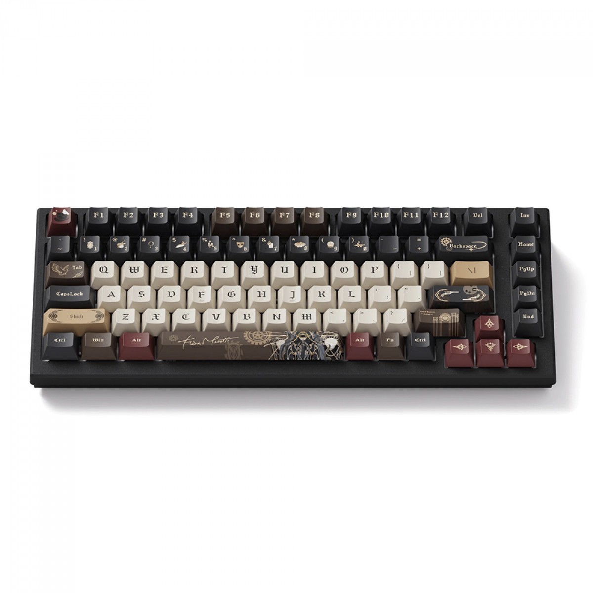 Teclado Magnético Gamer Akko TAC75 HE Lord of the Mysteries, RGB, Switch Akko AstroLink, ANSI, 75%, Preto e Branco