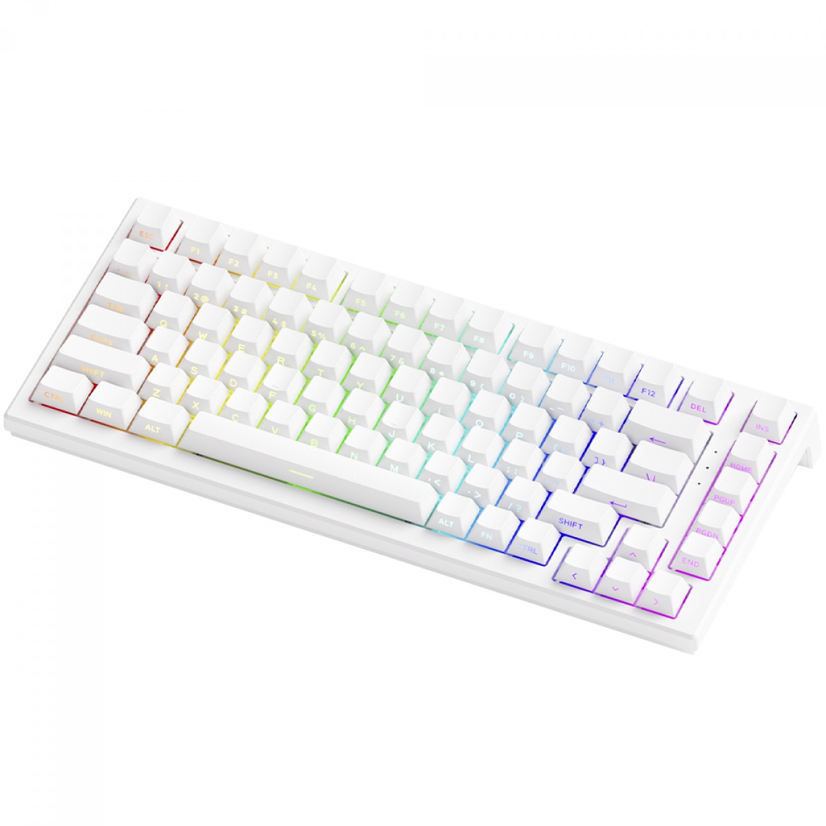 Teclado Magnético Gamer Akko TAC75 HE White, RGB, Switch Akko AstroLink Magnetic, ANSI, 75%, Branco