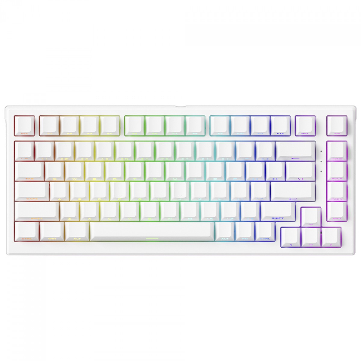 Teclado Magnético Gamer Akko TAC75 HE White, RGB, Switch Akko AstroLink Magnetic, ANSI, 75%, Branco