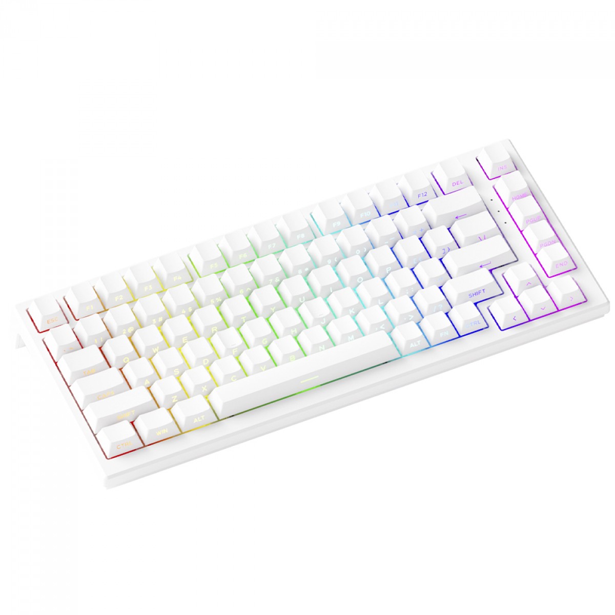 Teclado Magnético Gamer Akko TAC75 HE White, RGB, Switch Akko AstroLink Magnetic, ANSI, 75%, Branco