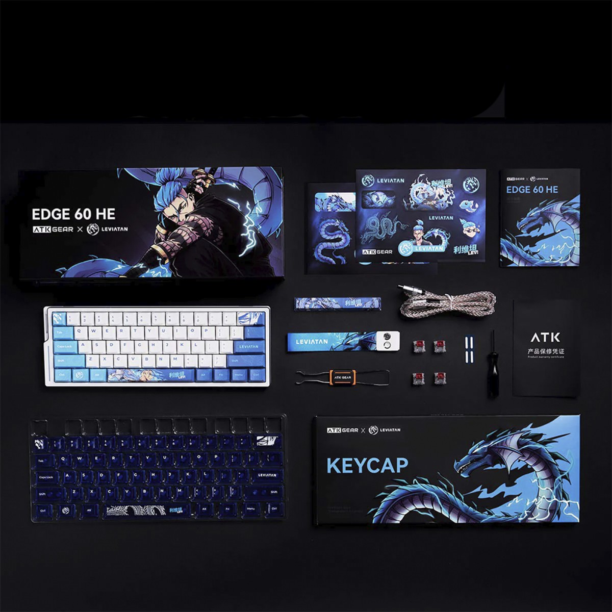 Teclado Magnético Gamer ATK Edge 60HE Leviatan, RGB, Switch TTC RGB Magneto, 60%, ANSI, Branco