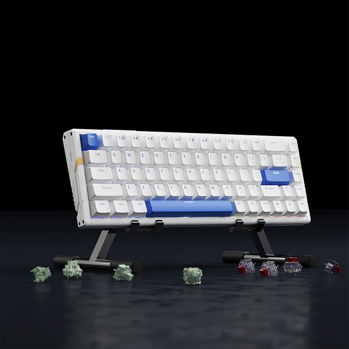 Teclado Magnético Gamer ATK RS6 HE, RGB, Switch Slow Blade, 65%, ANSI, Branco