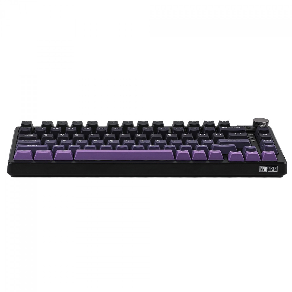 Teclado Magnético Gamer Epomaker HE75 Mag, RGB, Wireless/Bluetooth, ANSI, Hall Effect, Switch Gateron Magnetic White, 75%, Preto e Roxo