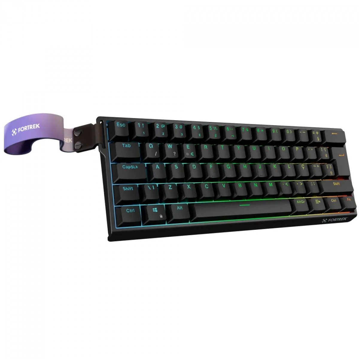 Teclado Magnético Gamer Fortrek Ora Pro, 60%, RGB, Switch LEOBOG, ABNT1, Preto