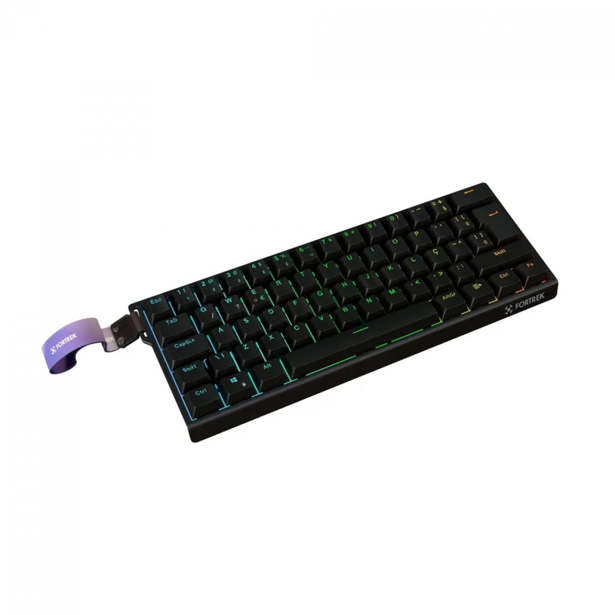 Teclado Magnético Gamer Fortrek Ora Pro, 60%, RGB, Switch LEOBOG, ABNT1, Preto