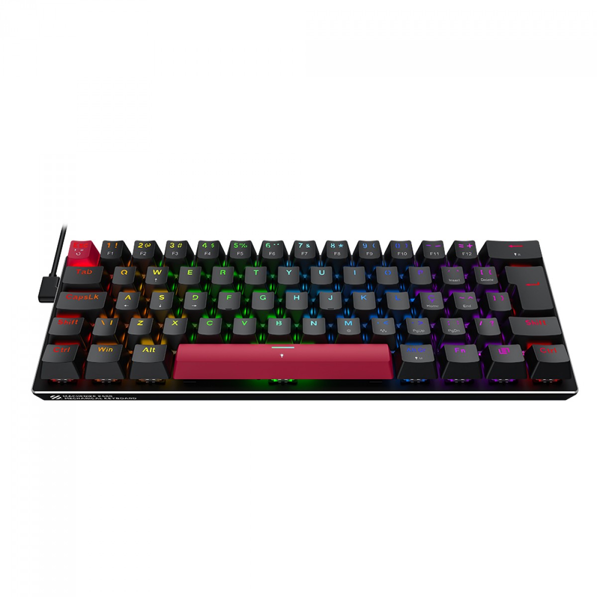 Teclado Magnético Gamer Machenike K500 M61, 60%, RGB, ABNT2, Switch Magnético Linear GR, Preto, JJ02GC00K