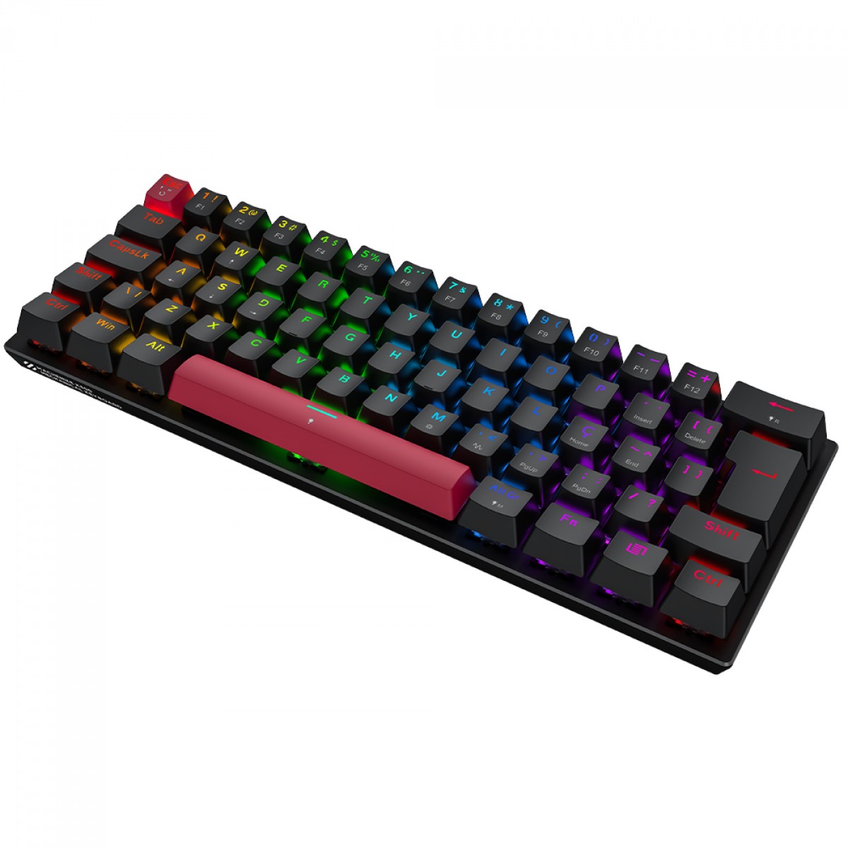 Teclado Magnético Gamer Machenike K500 M61, 60%, RGB, ABNT2, Switch Magnético Linear GR, Preto, JJ02GC00K