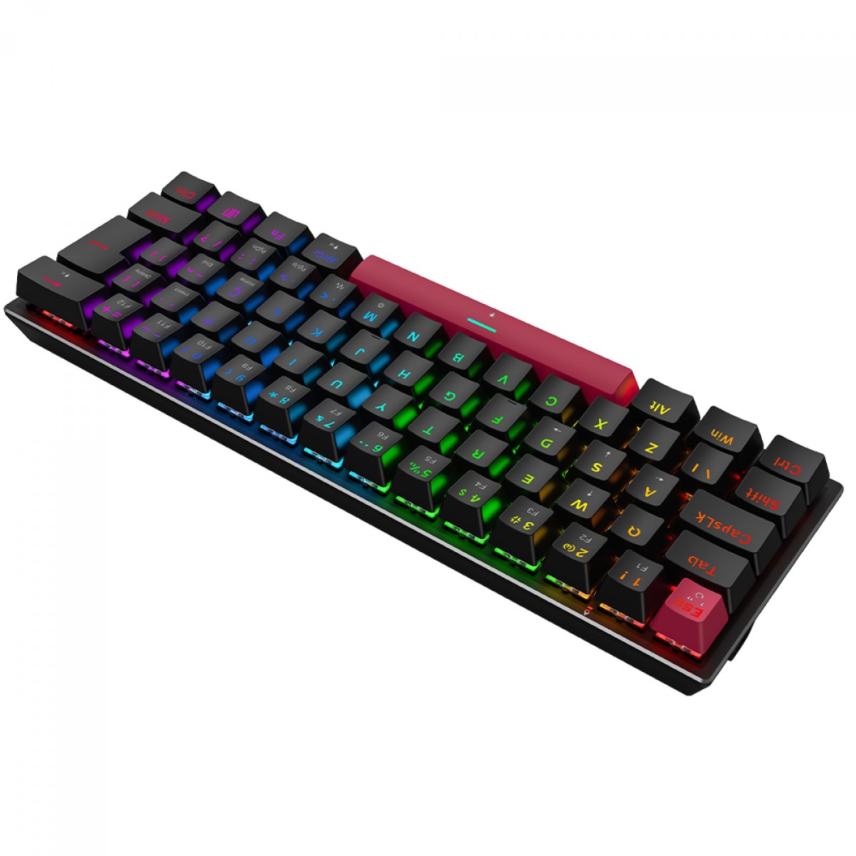 Teclado Magnético Gamer Machenike K500 M61, 60%, RGB, ABNT2, Switch Magnético Linear GR, Preto, JJ02GC00K