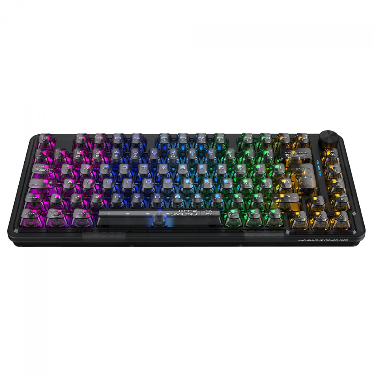 Teclado Magnético Gamer Machenike K500 M81, RGB, ABNT2, Hall Effect, 8K, Switch Outemu GR Crystal, Preto, JJ02GA00K