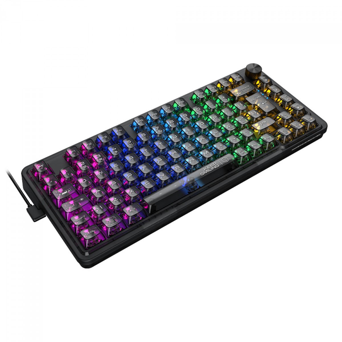 Teclado Magnético Gamer Machenike K500 M81, RGB, ABNT2, Hall Effect, 8K, Switch Outemu GR Crystal, Preto, JJ02GA00K