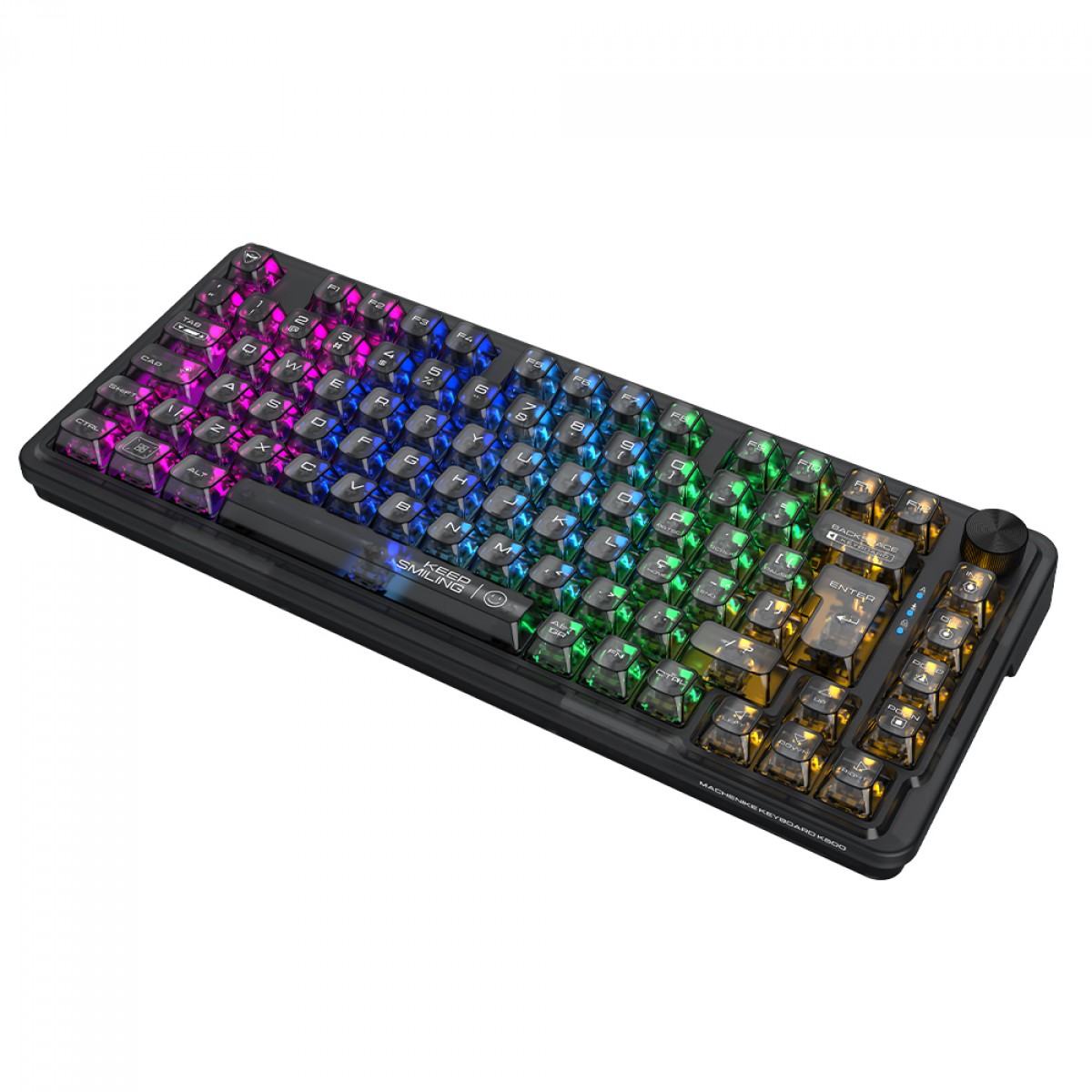 Teclado Magnético Gamer Machenike K500 M81, RGB, ABNT2, Hall Effect, 8K, Switch Outemu GR Crystal, Preto, JJ02GA00K