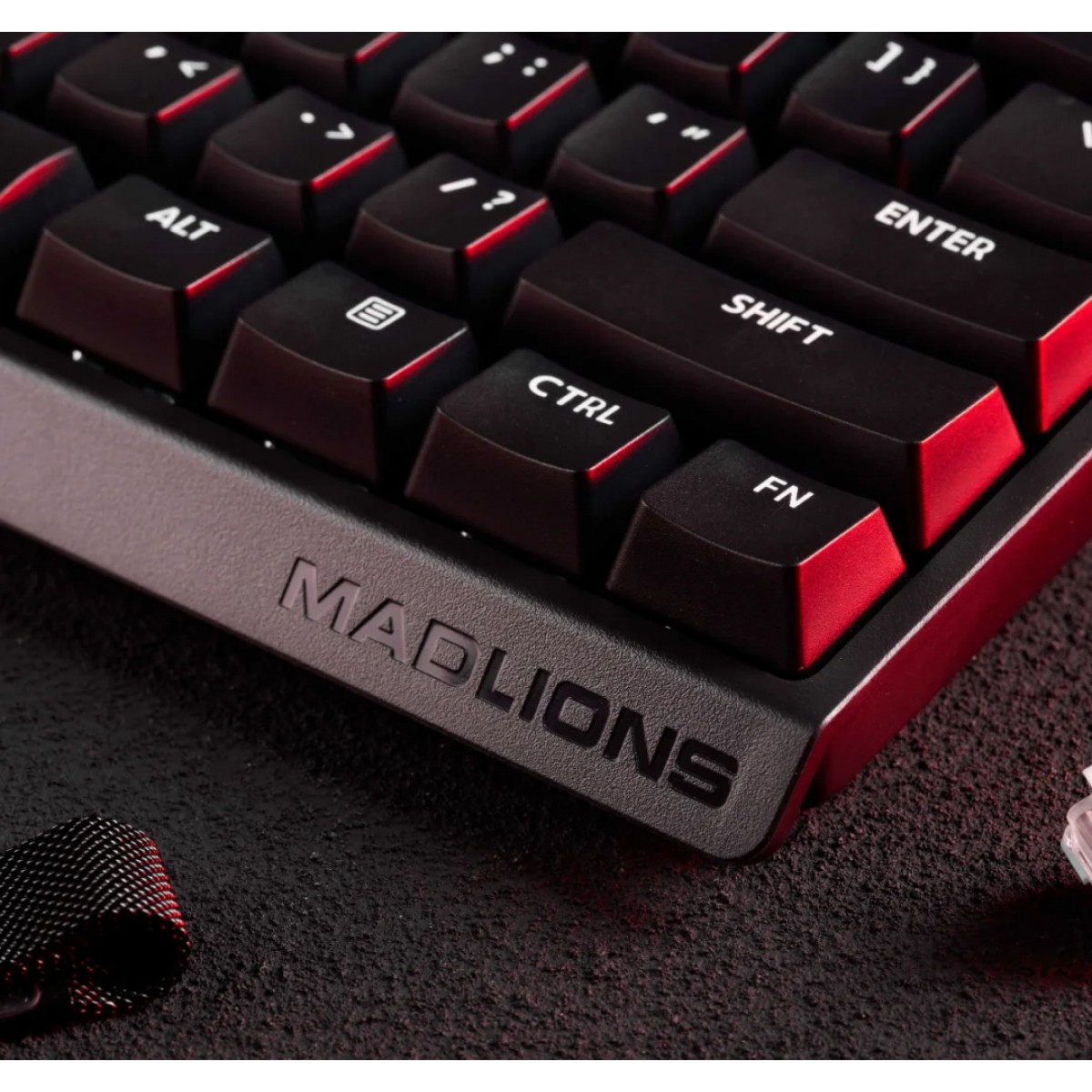 Teclado Magnético Gamer Madlions MAD68HE, RGB, Switch Magnetic Amber Pro, ANSI, Preto