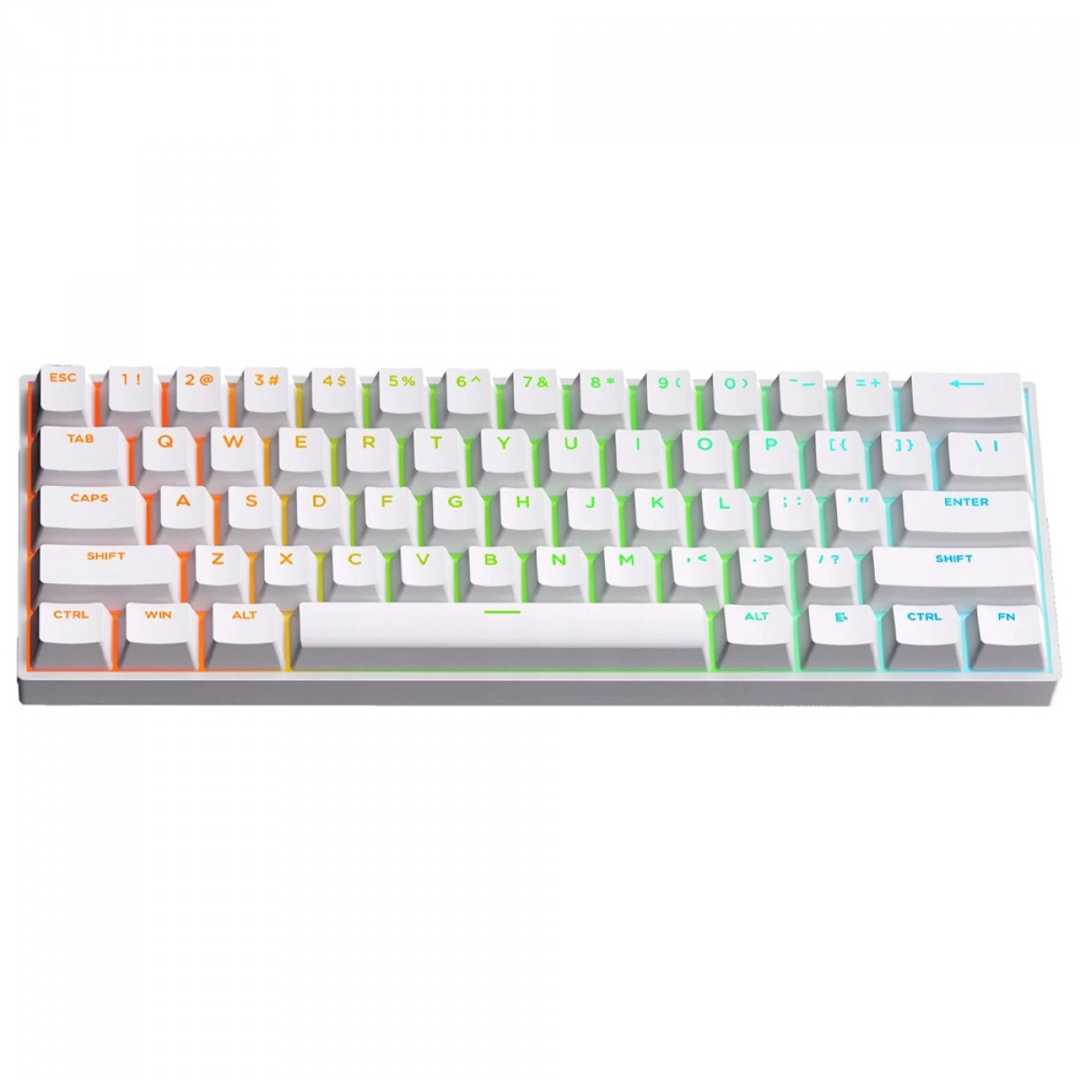 Teclado Magnético Gamer MCHOSE Ace 60 Pro, RGB, Hall Effect, Switch TTC Uranus Magnetic, ANSI, Layout 60%, Branco, Ace60-7A
