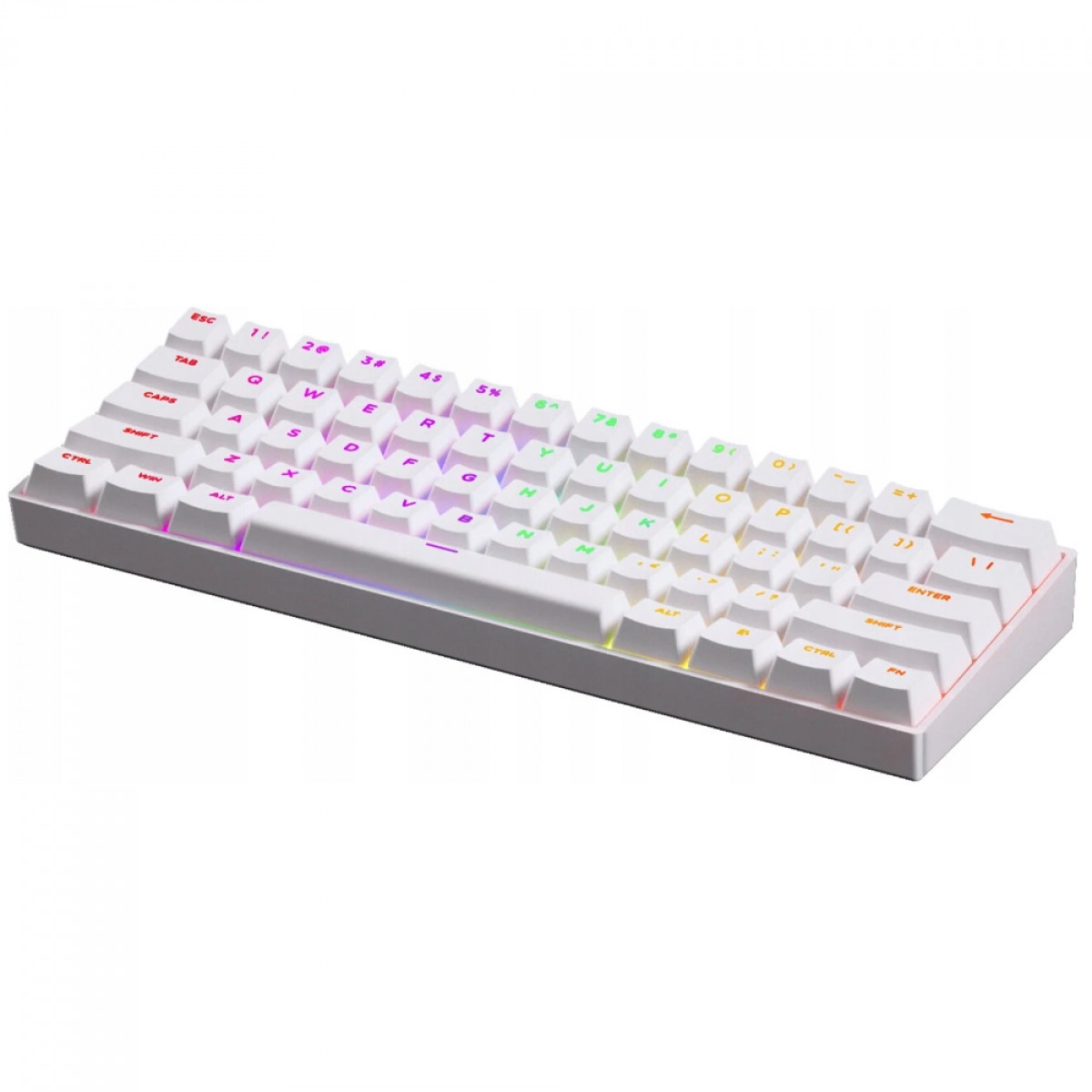 Teclado Magnético Gamer MCHOSE Ace 60 Pro, RGB, Hall Effect, Switch TTC Uranus Magnetic, ANSI, Layout 60%, Branco, Ace60-7A