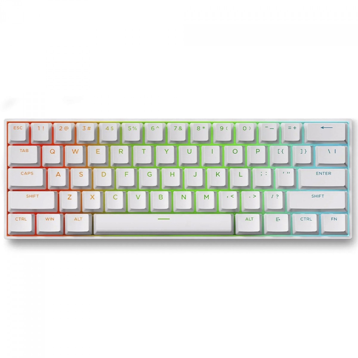 Teclado Magnético Gamer MCHOSE Ace 60 Pro, RGB, Hall Effect, Switch TTC Uranus Magnetic, ANSI, Layout 60%, Branco, Ace60-7A