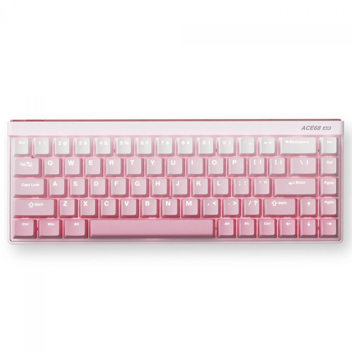 Teclado Magnético Gamer MCHOSE Ace 68 Air Peach Gradient, RGB, Hall Effect, Switch Kailh Magnetic God, 65%, ANSI, Rosa, MC-Ace68Air-8