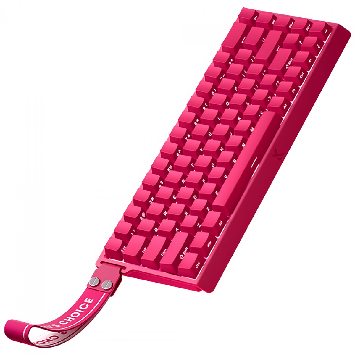 Teclado Magnético Gamer MCHOSE Ace 68, RGB, Hall Effect, Switch Ice Rhino Magnetic, 65%, ANSI, Rosa, MC-Ace68-28