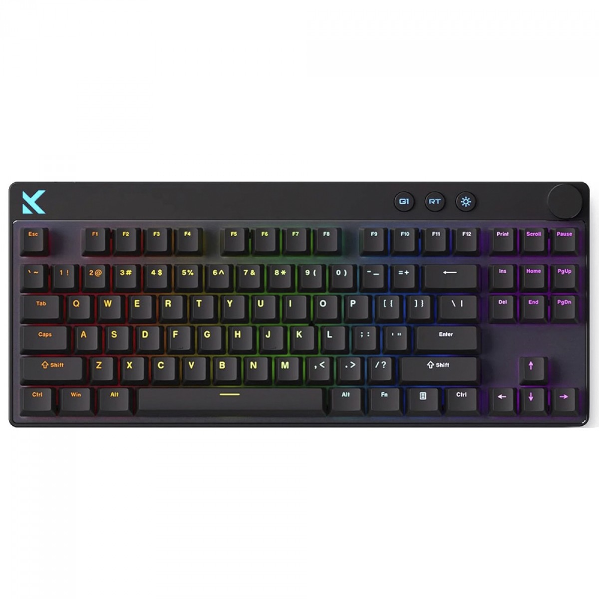 Teclado Magnético Gamer MCHOSE Mix 87, RGB, Hall Effect, Lightning Magnetic Switch, ANSI, Preto, MC-Mix87-1