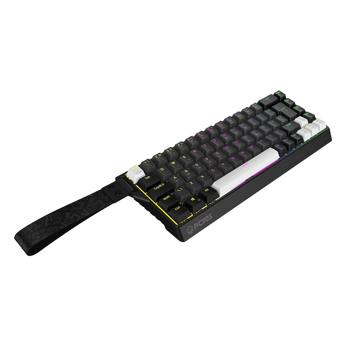 Teclado Magnético Gamer PCYes Gamma Black Vulcan, RGB, Switch Outemu Blue Ice, Hall Effect, 8K, ABNT2, PMGMBV