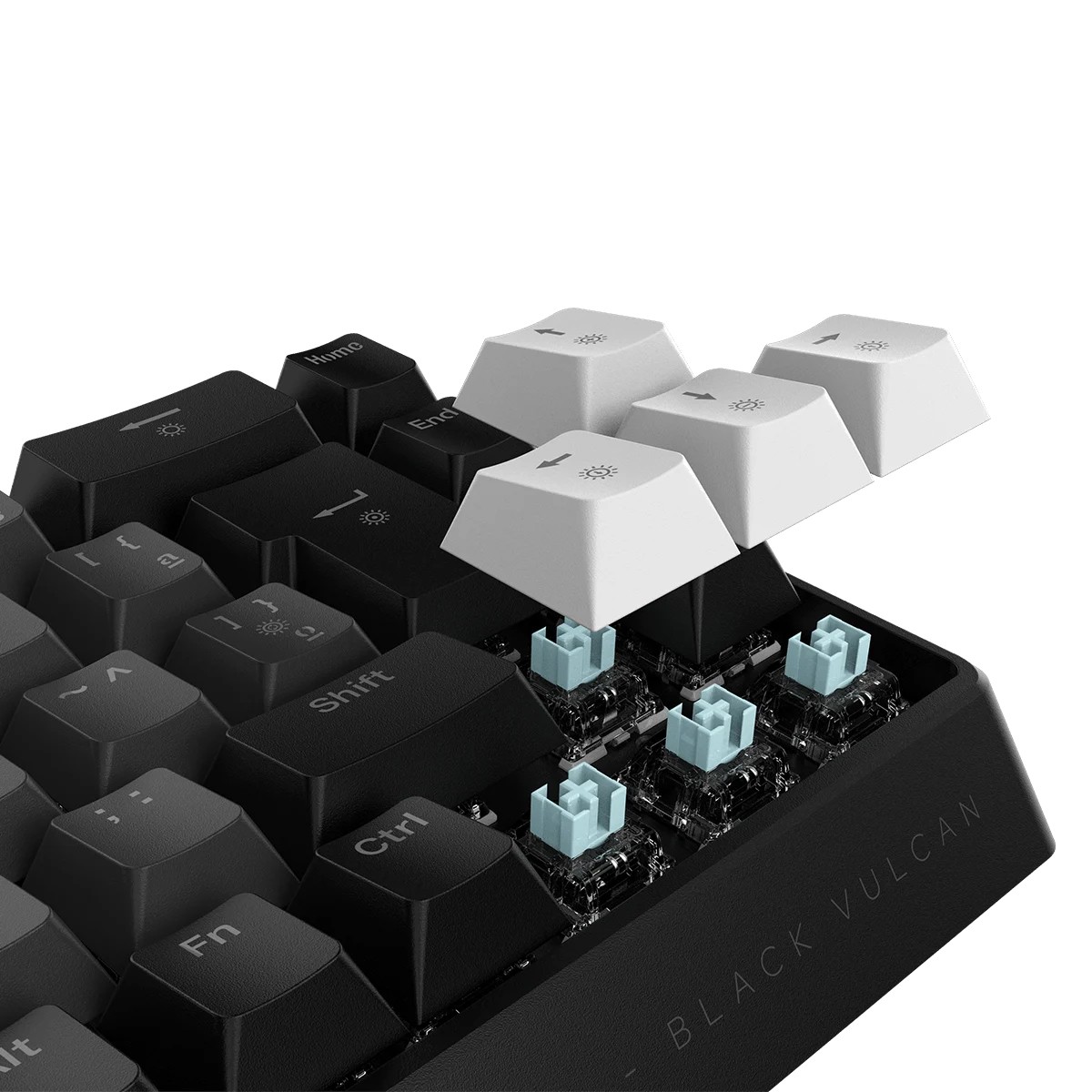 Teclado Magnético Gamer PCYes Gamma Black Vulcan, RGB, Switch Outemu Blue Ice, Hall Effect, 8K, ABNT2, PMGMBV