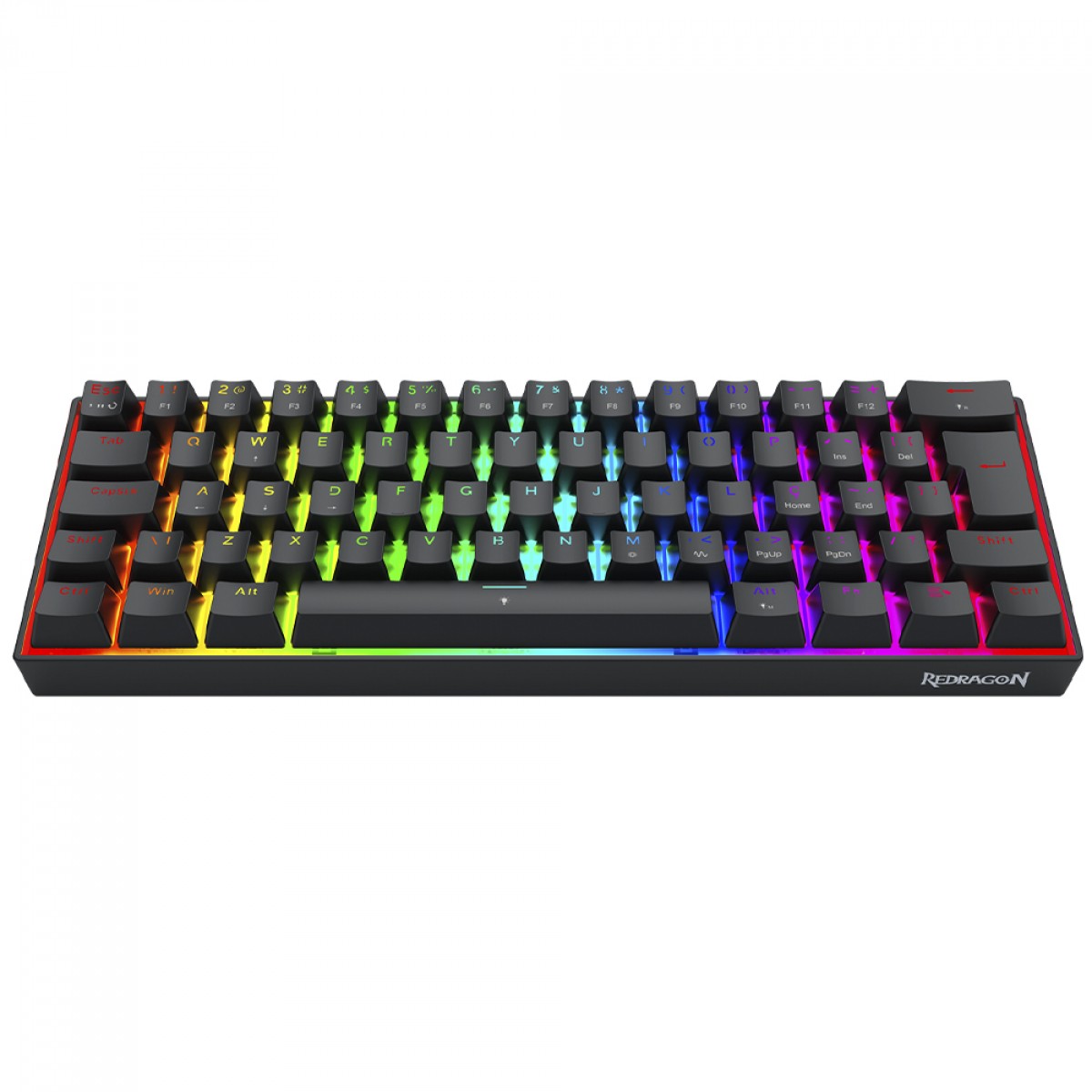 Teclado Magnético Gamer Redragon Fizz, RGB, 60%, 8K, Switch Magnético, ABNT2, Preto, K617RGB-M