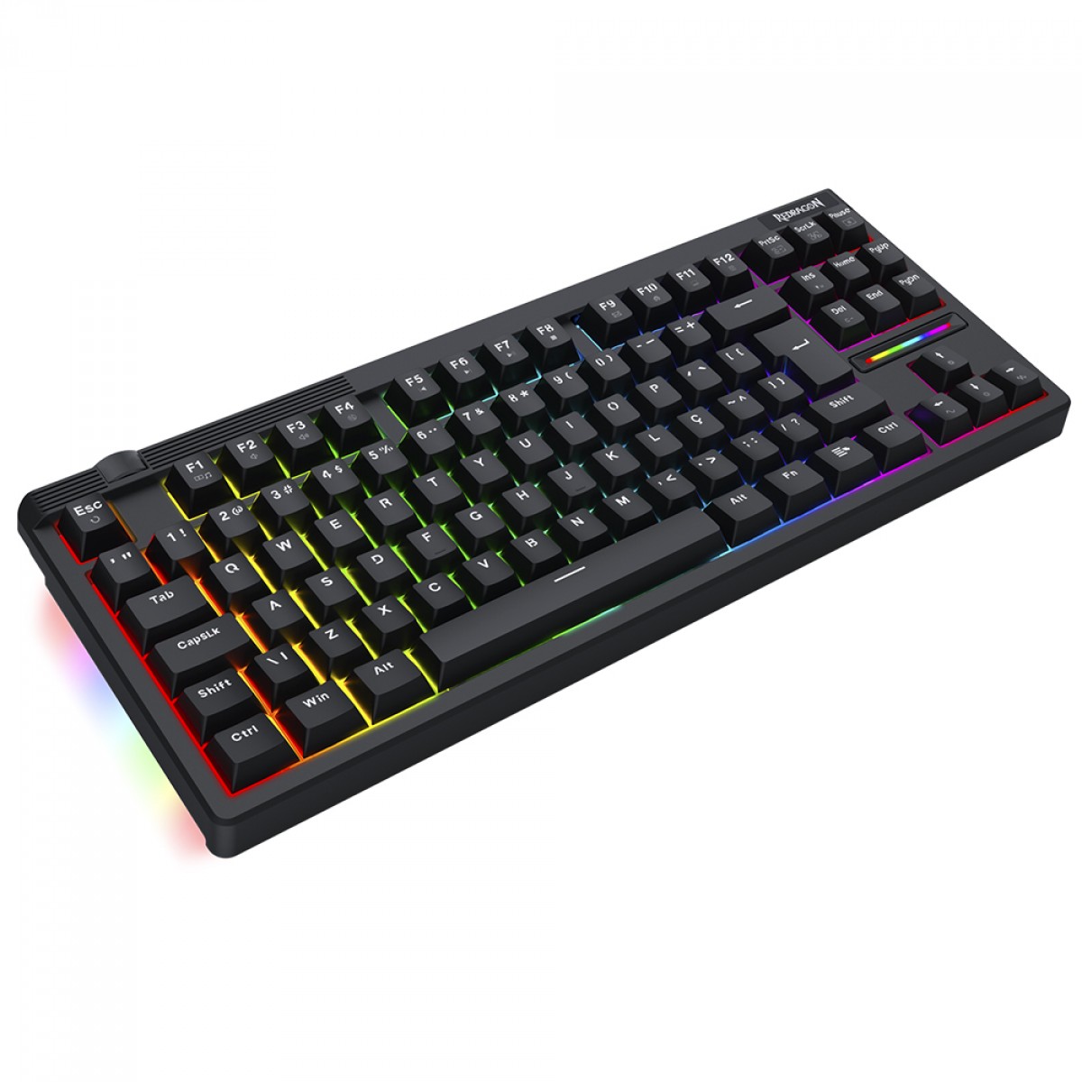 Teclado Magnético Gamer Redragon Otiim, RGB, TKL, 8K, Switch Redragon UltraMag, ABNT2, Preto, K729RGB-M