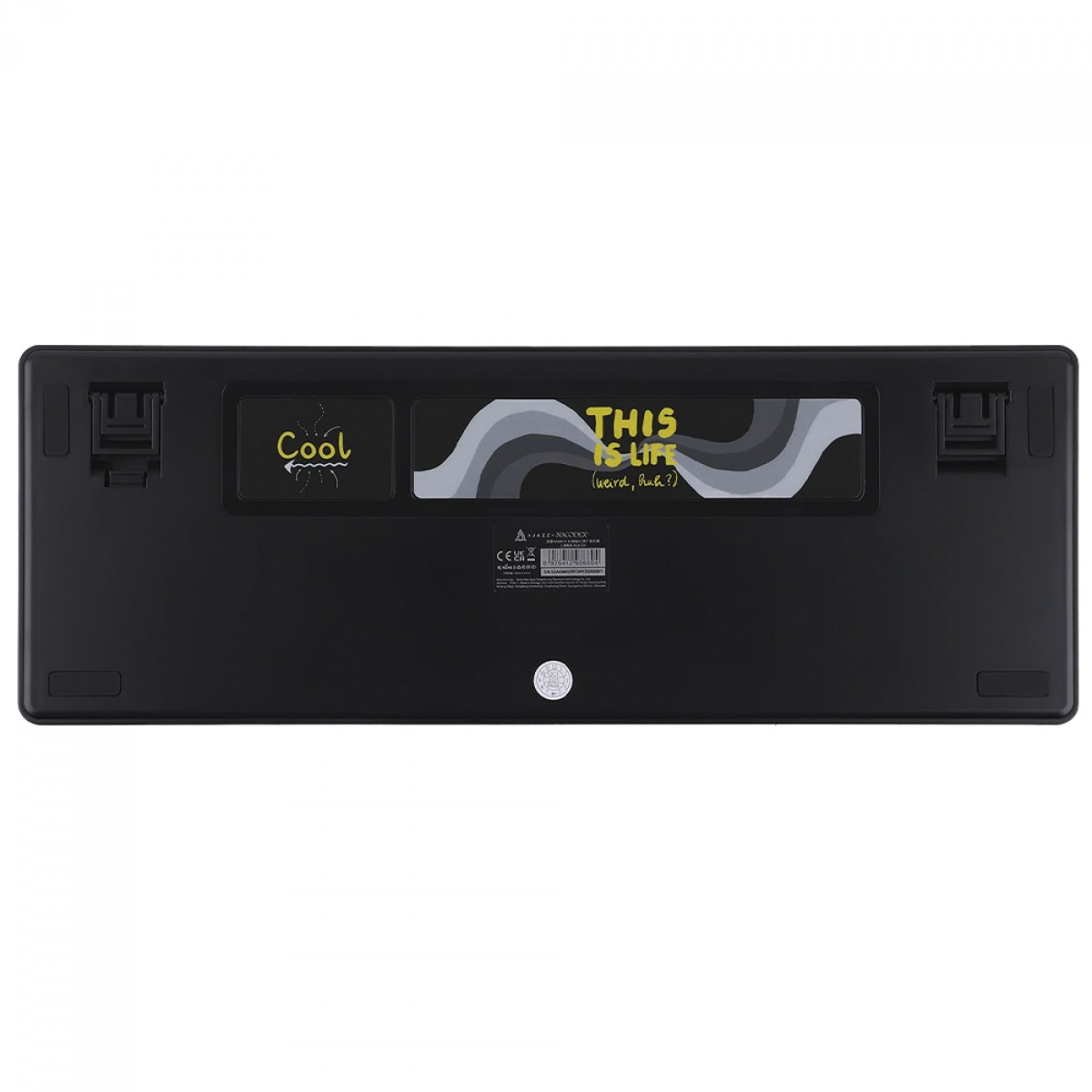 Teclado Mecânico Gamer Ajazz AK980, Wireless/Bluetooth, RGB, Switch Cyan Cloud, ANSI, Black/Grey/Yellow