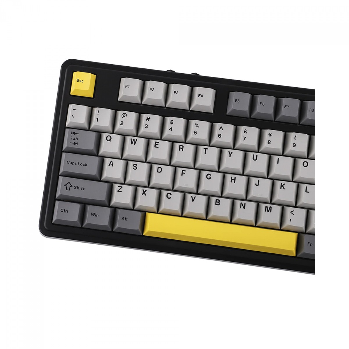 Teclado Mecânico Gamer Ajazz AK980, Wireless/Bluetooth, RGB, Switch Cyan Cloud, ANSI, Black/Grey/Yellow