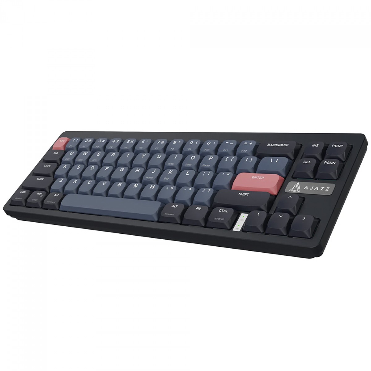 Teclado Mecânico Gamer Ajazz AKL680, Wireless/Bluetooth, 65%, ANSI, Switch Low-profile, Preto e Azul