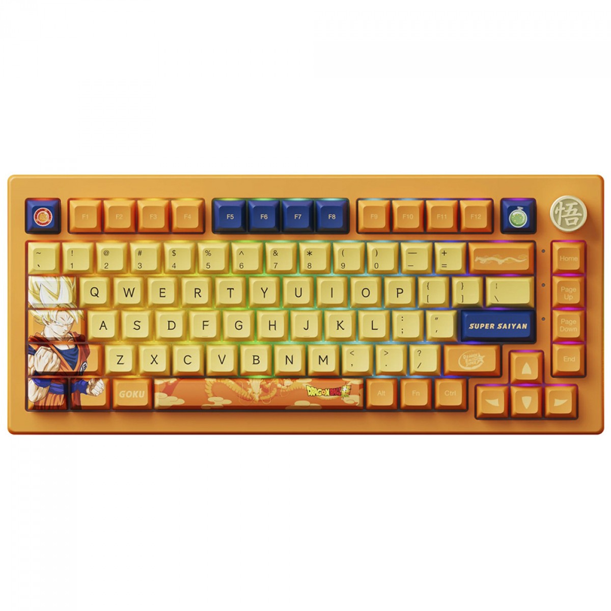 Teclado Mec Nico Gamer Akko Dragon Ball Super Goku B Plus Rgb Usb Bluetooth Ansi Switch