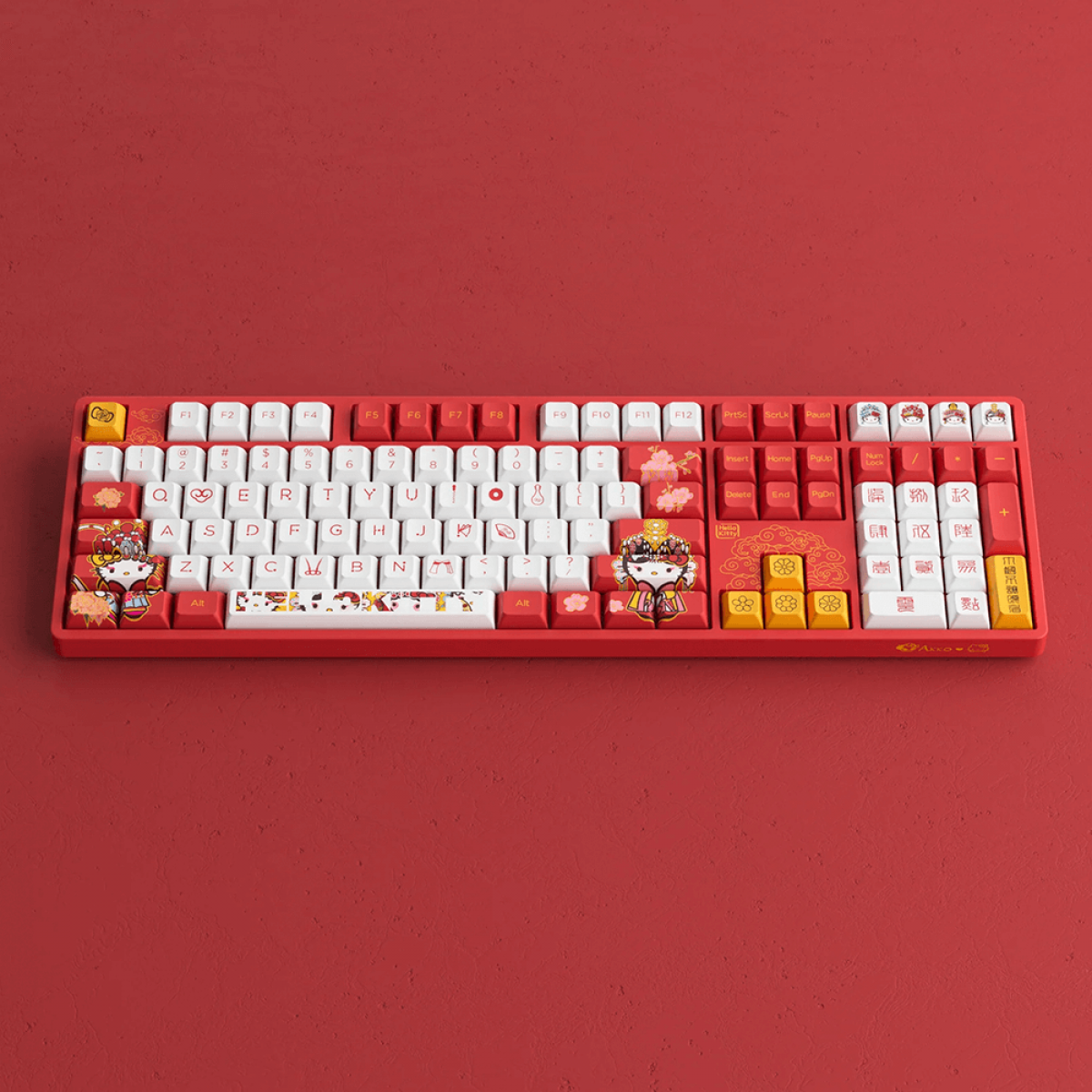 Teclado Mecânico Gamer Akko Hello Kitty Peking Opera 5108S (B), RGB, Switch Akko Sakura, ANSI