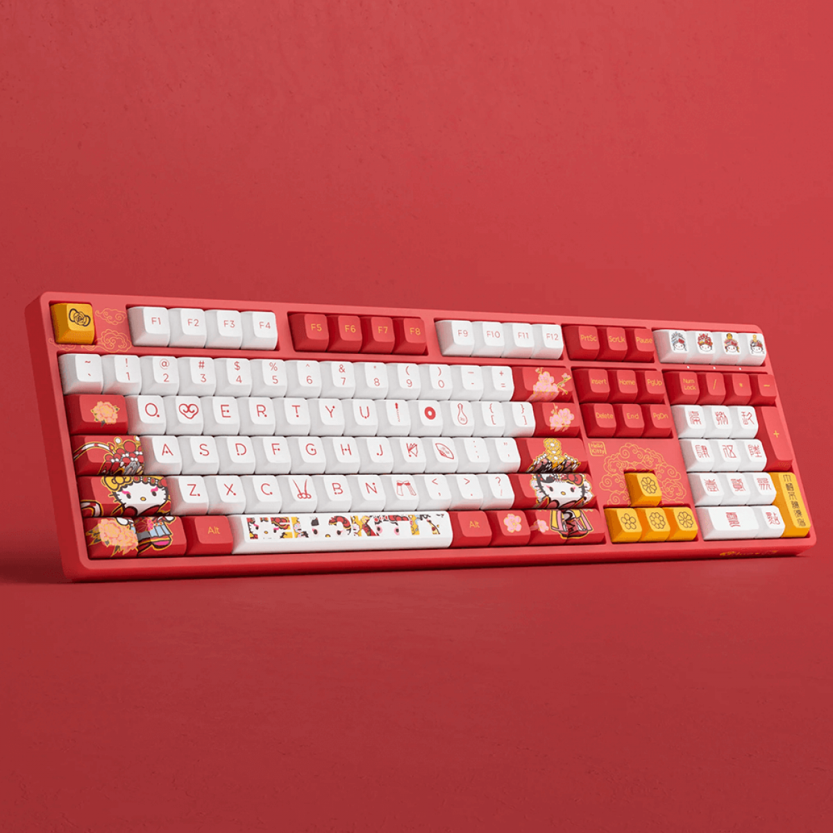 Teclado Mecânico Gamer Akko Hello Kitty Peking Opera 5108S (B), RGB, Switch Akko Sakura, ANSI