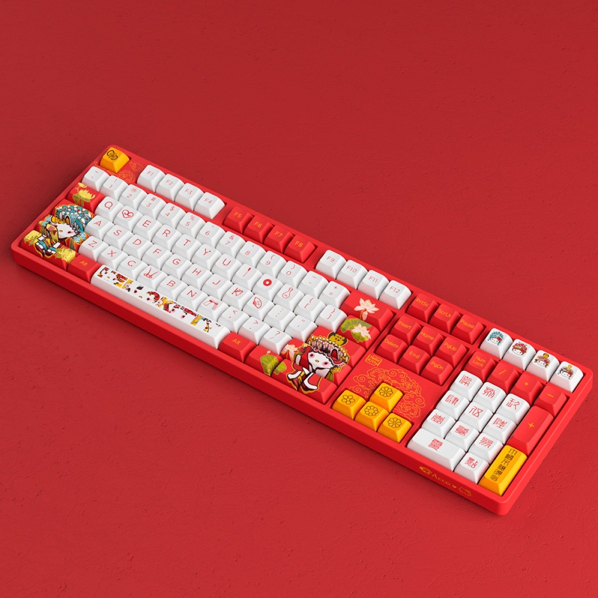 Teclado Mecânico Gamer Akko Hello Kitty Peking Opera 5108S(A), RGB, ANSI, Switch Akko TTC Princess