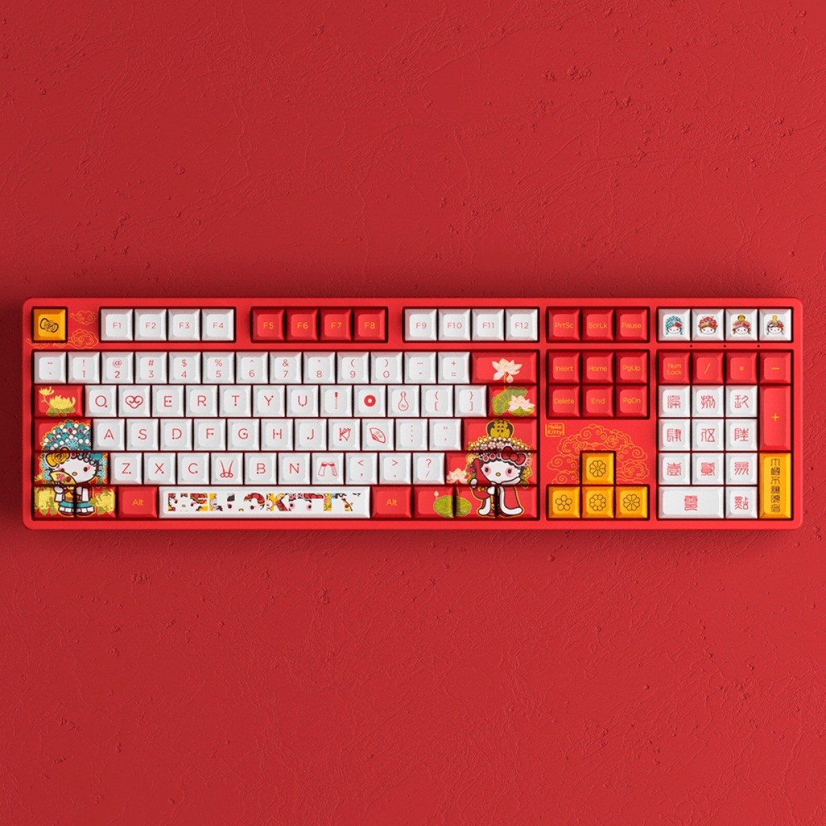 Teclado Mecânico Gamer Akko Hello Kitty Peking Opera 5108S(A), RGB, ANSI, Switch Akko TTC Princess