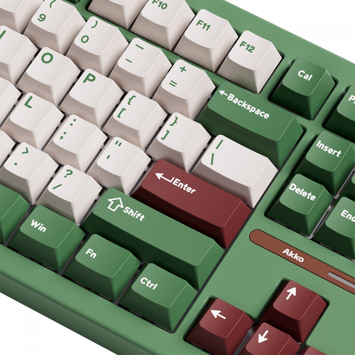 Teclado Mecânico Gamer Akko Matcha Red Bean TAC87, RGB, Wireless/Bluetooth, ANSI, Switch Akko Cilantro, Verde, Branco e Vermelho