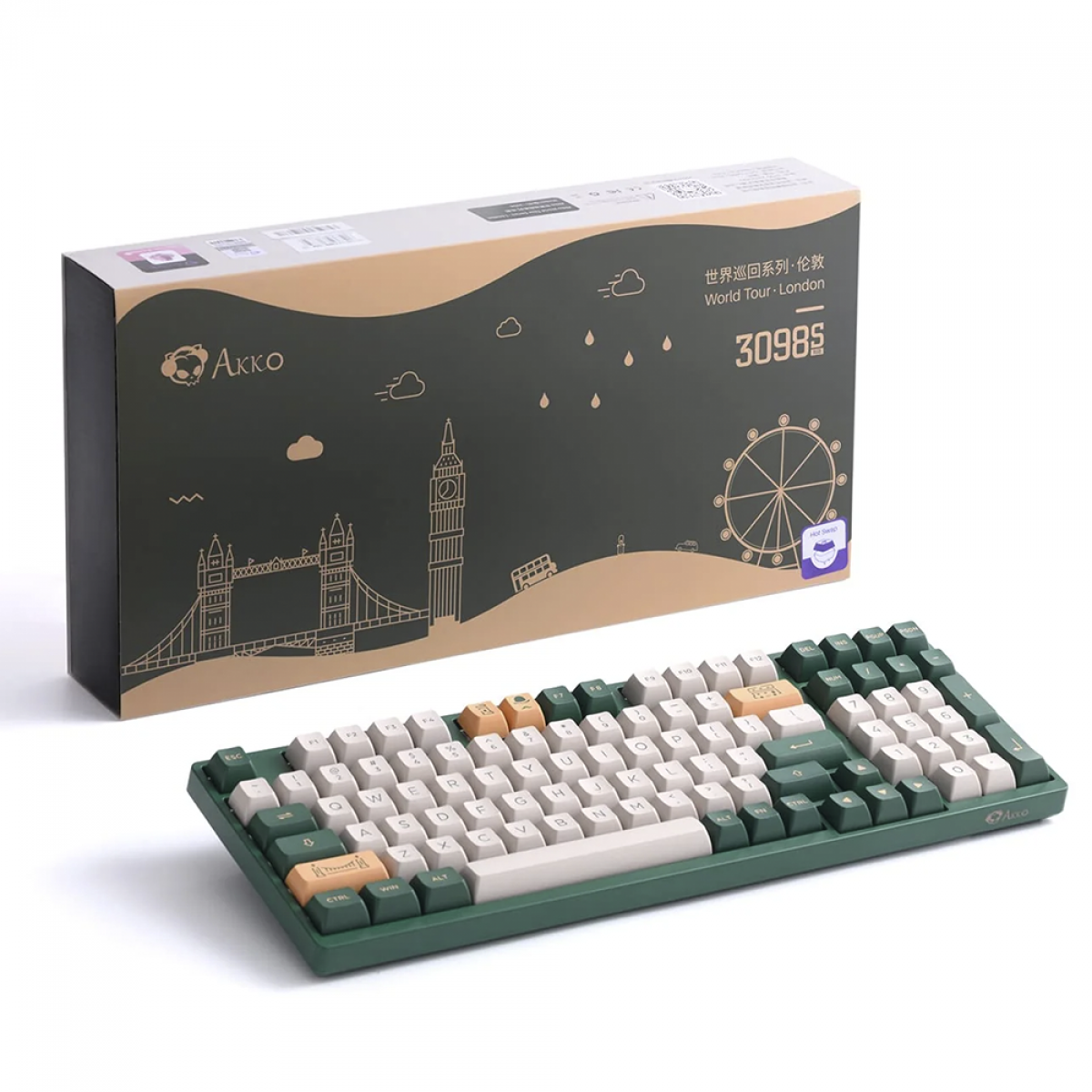Akko Keyboard 3098S コンゴウ ラベンダーパープル