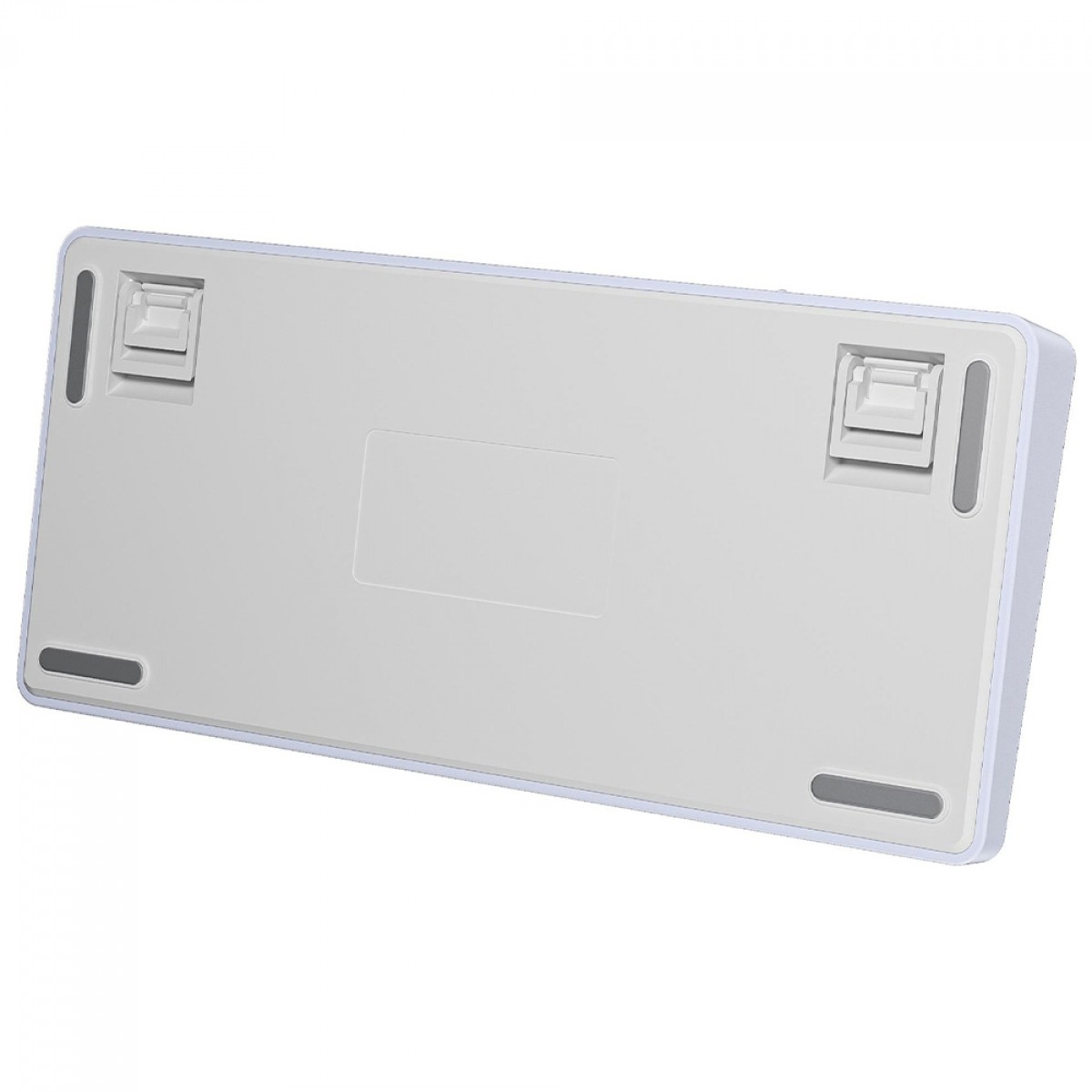 Teclado Mecânico Gamer Aula F75 Sea Salt Blue, Wireless/Bluetooth, RGB, Switch Greywood V3, ANSI, 75%, Branco e Azul