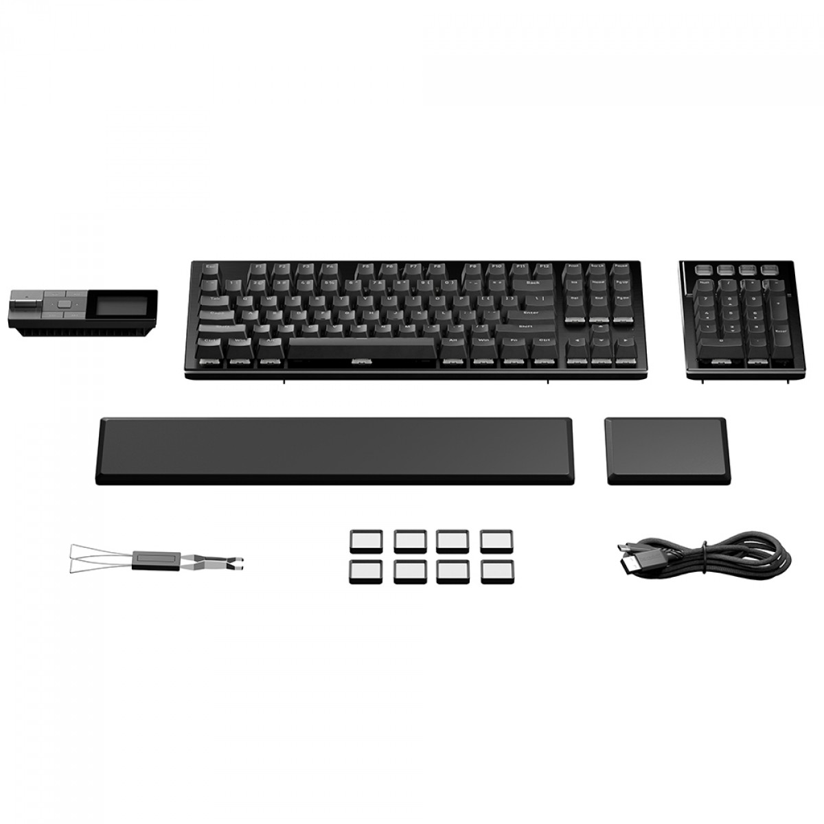 Teclado Mecânico Gamer Be Quiet Dark Mount, RGB, Numpad e Dock de Mídia Modular, Switch Silent Linear, ANSI, Preto, BT001US