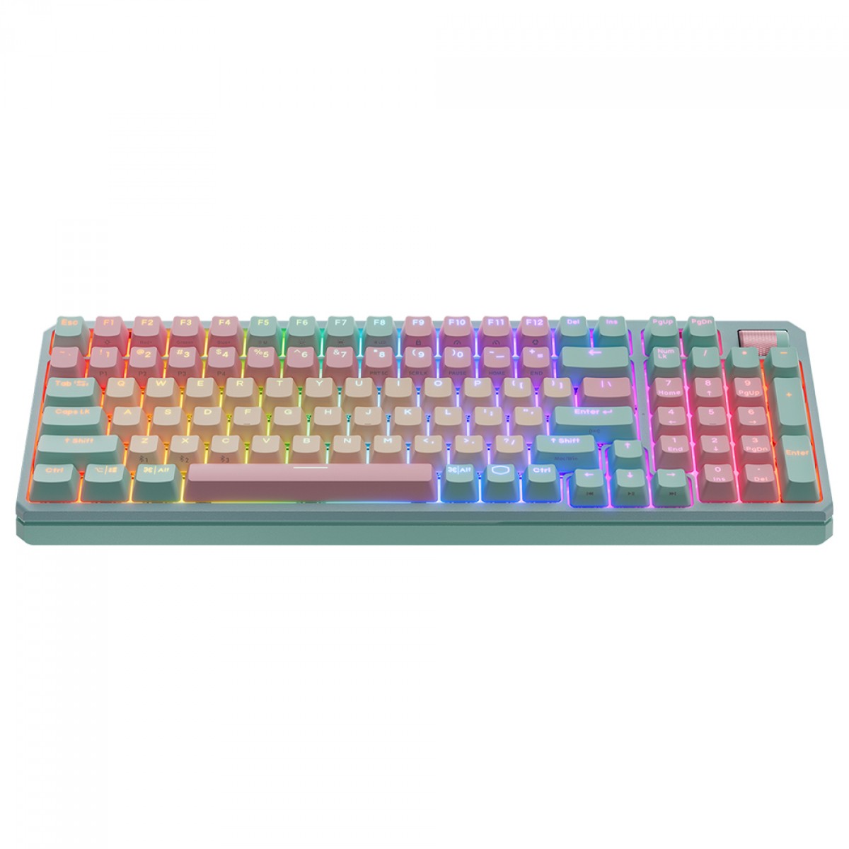 Teclado Mecânico Gamer Cooler Master MK770 Macaron, Wireless/Bluetooth, RGB, ANSI, Switch Kailh Box V2 Red, MK-770-MCKR1-US